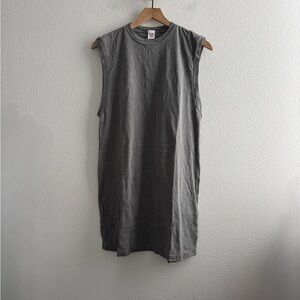 Re/Done Hanes Gray Tank Dress